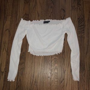PrettyLittleThing Off the Shoulder Cropped Top